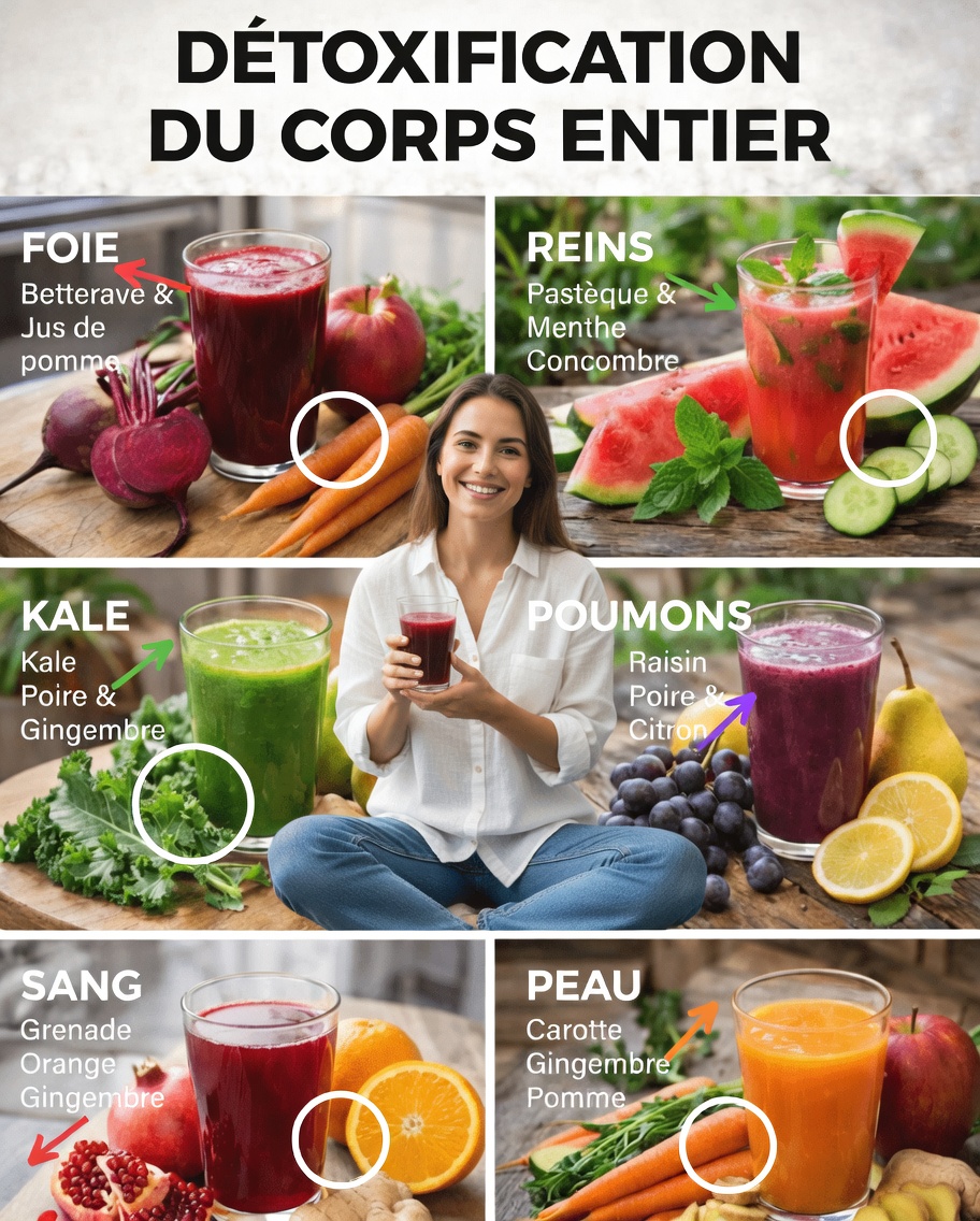 Découvrez des moyens simples de soutenir les processus naturels de détoxification de votre corps grâce à des jus frais