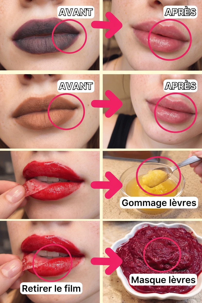 Des façons simples d’obtenir des lèvres plus douces et d’aspect plus uniforme grâce à des ingrédients du quotidien