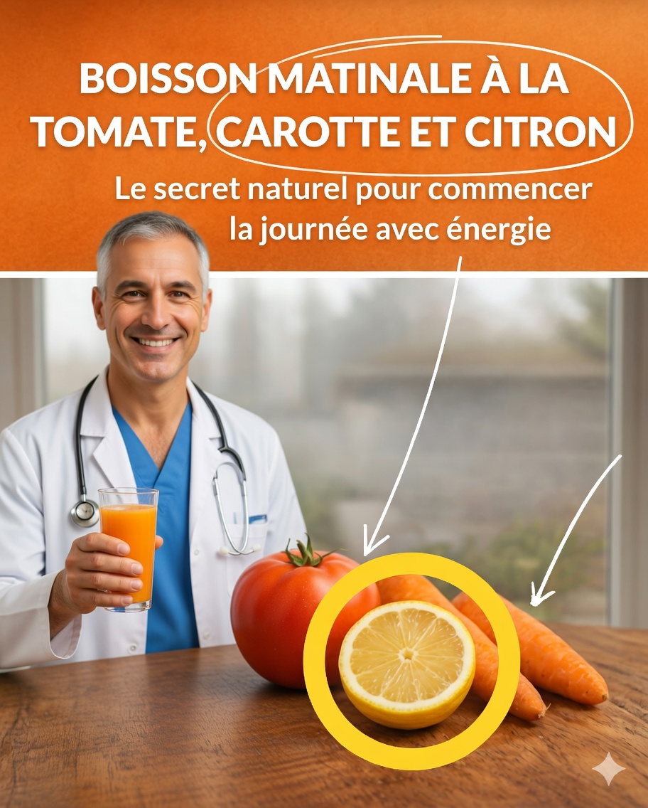 Boisson matinale à la tomate, à la carotte et au citron : le secret naturel pour commencer la journée avec énergie