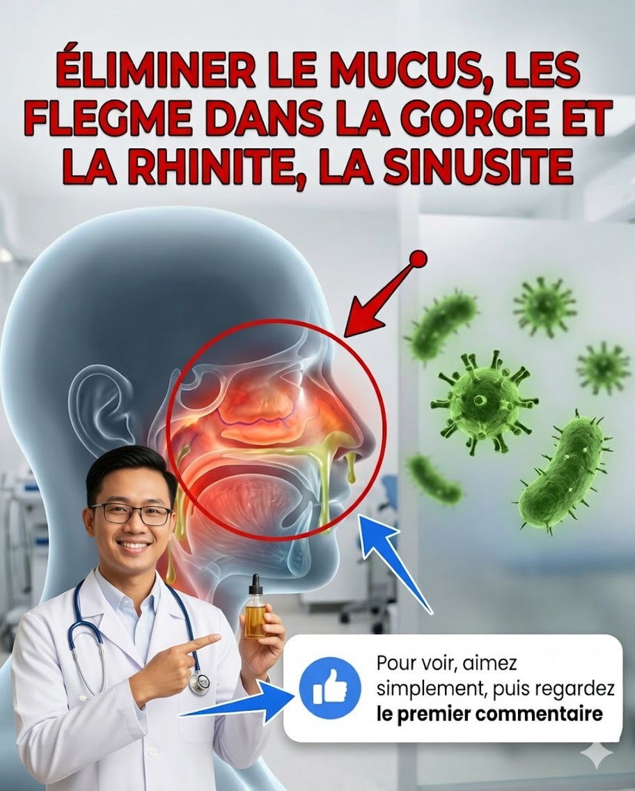 🌿 Éliminez le mucus et les glaires de votre gorge grâce à ce puissant remède naturel