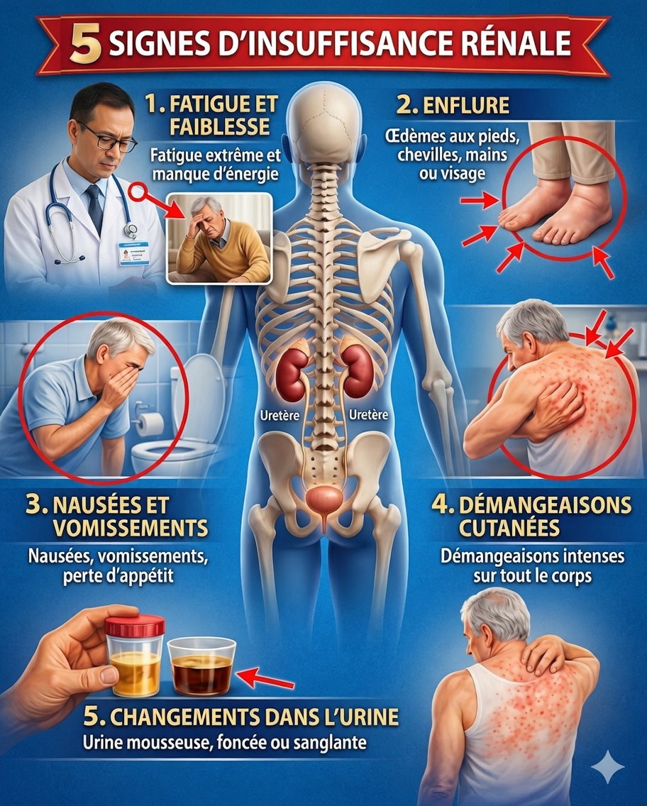5 signes d'insuffisance rénale à ne jamais ignorer