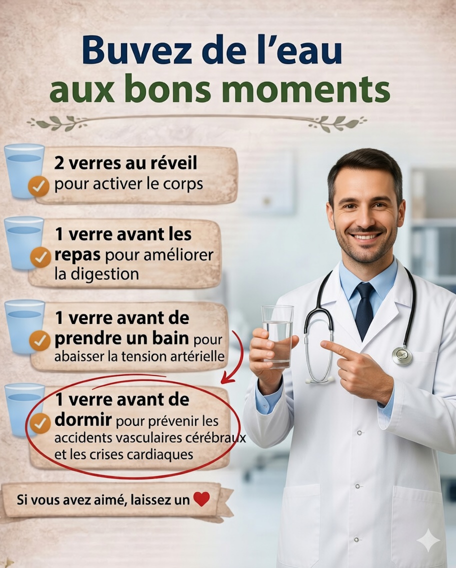 💧⏰ Quand faut-il boire de l’eau ? 4 moments clés pour améliorer votre santé (selon la science)