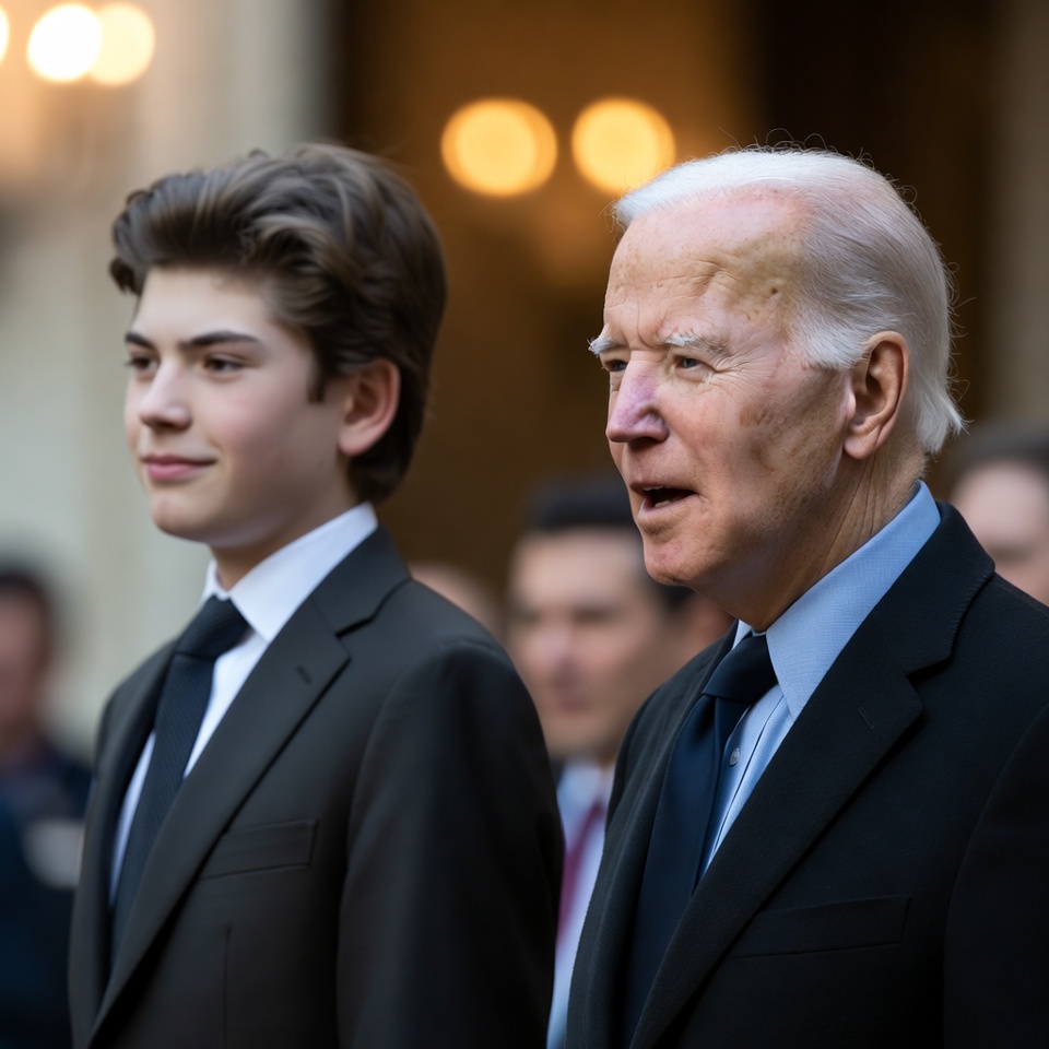 Barron Trump montre ses vraies couleurs en se retrouvant face à face avec Joe Biden