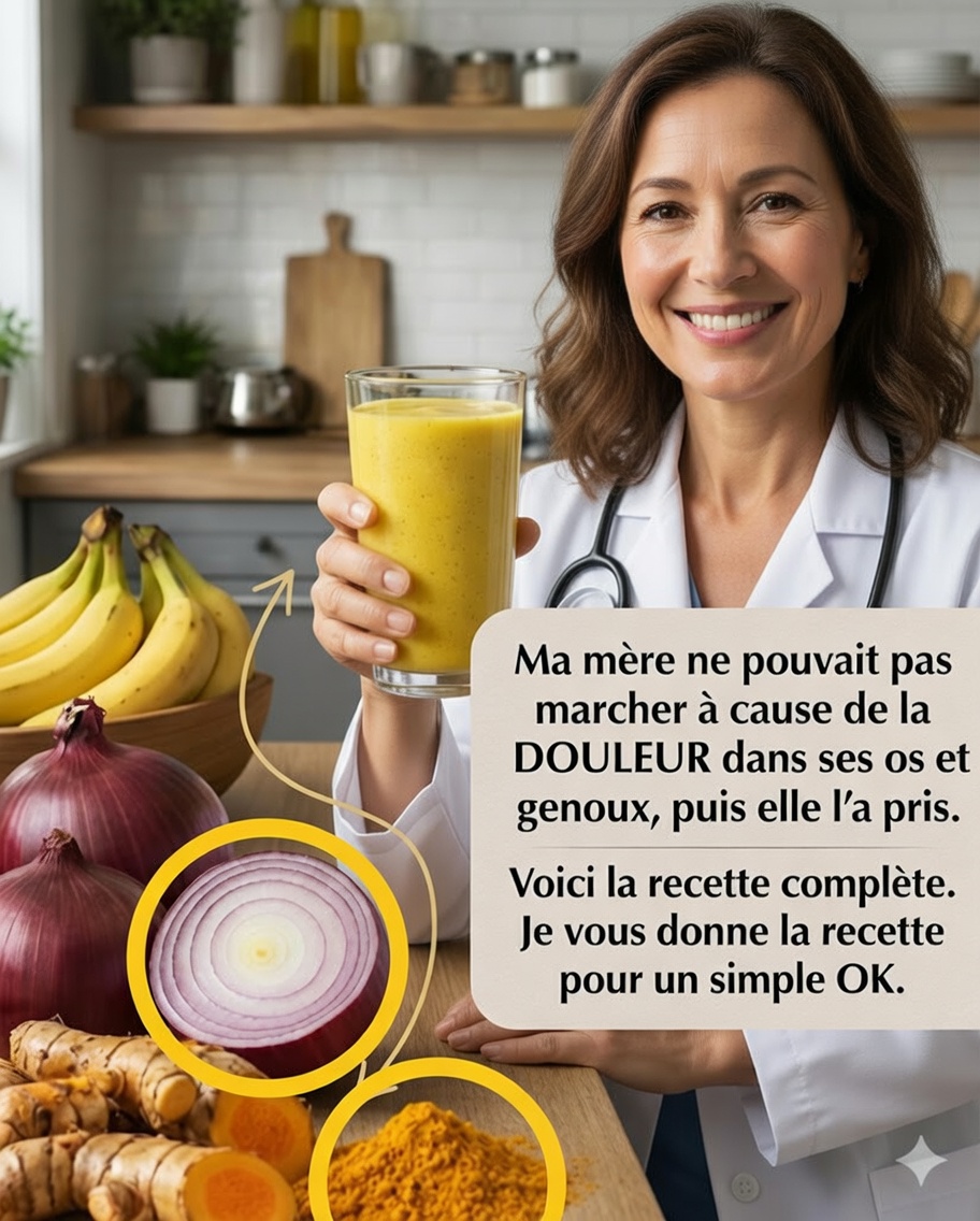 Remède naturel à base de banane, d’oignon et de curcuma : une recette maison pour soutenir la santé des articulations et des os