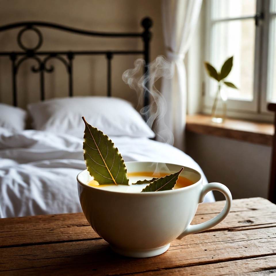 Dites adieu à la toux : le pouvoir du lait à la feuille de laurier avant de dormir