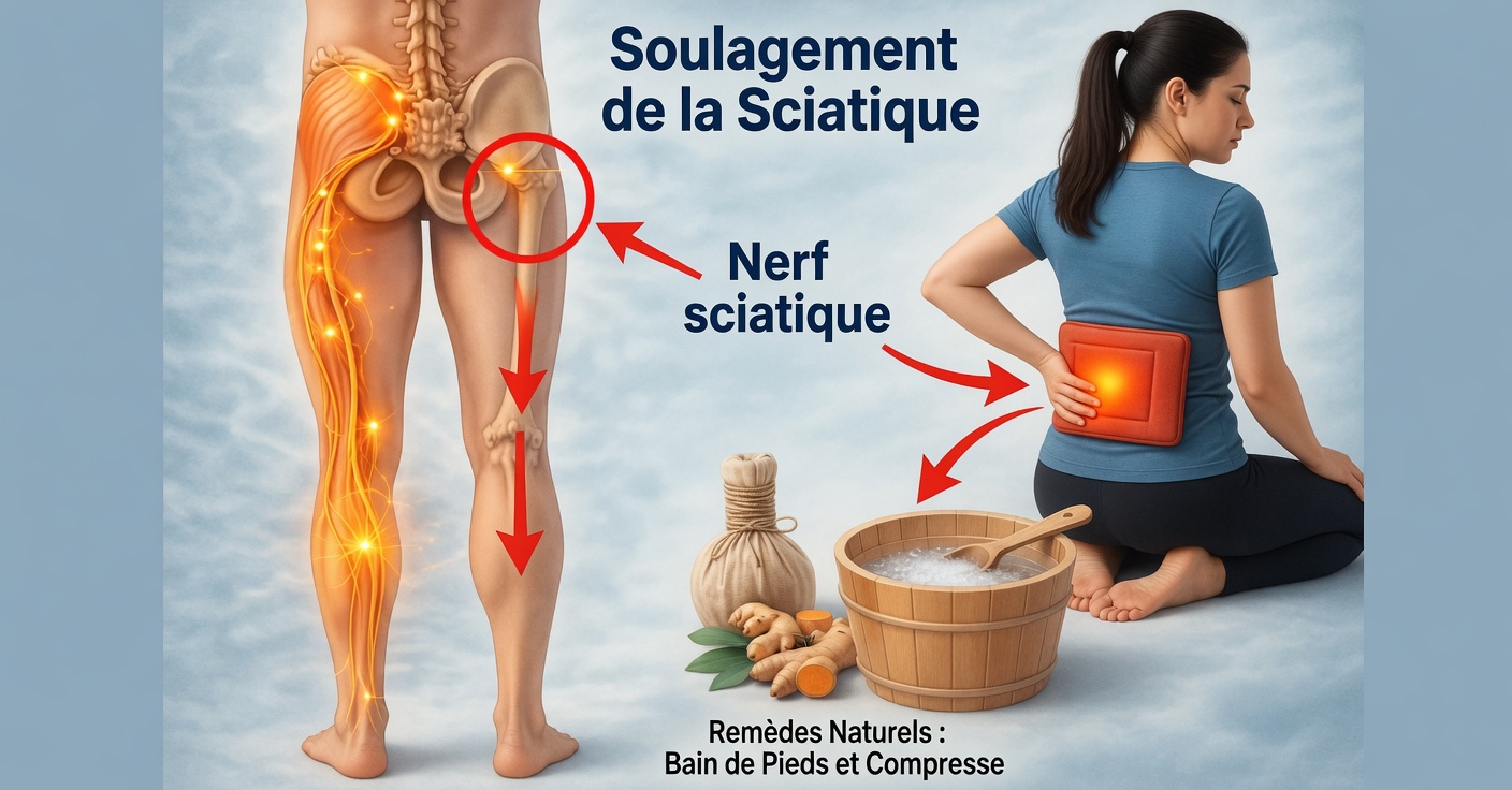 Nerf sciatique enflammé : symptômes et soulagement naturel