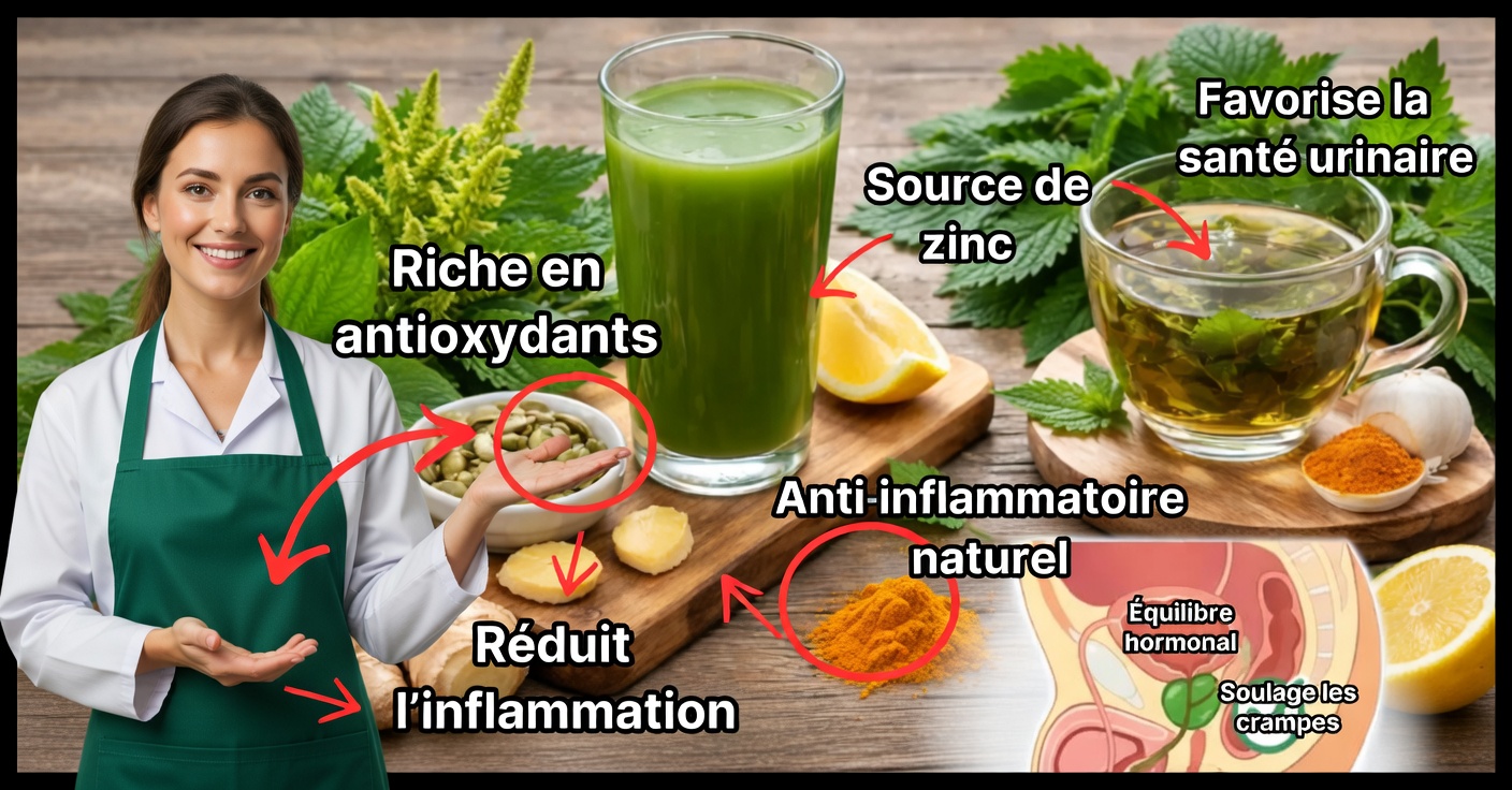 Santé prostatique naturelle : amarante et ortie