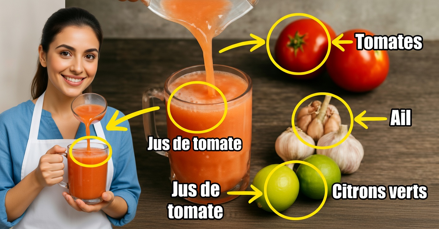 Jus de tomate et de citron pour nettoyer la prostate et les reins