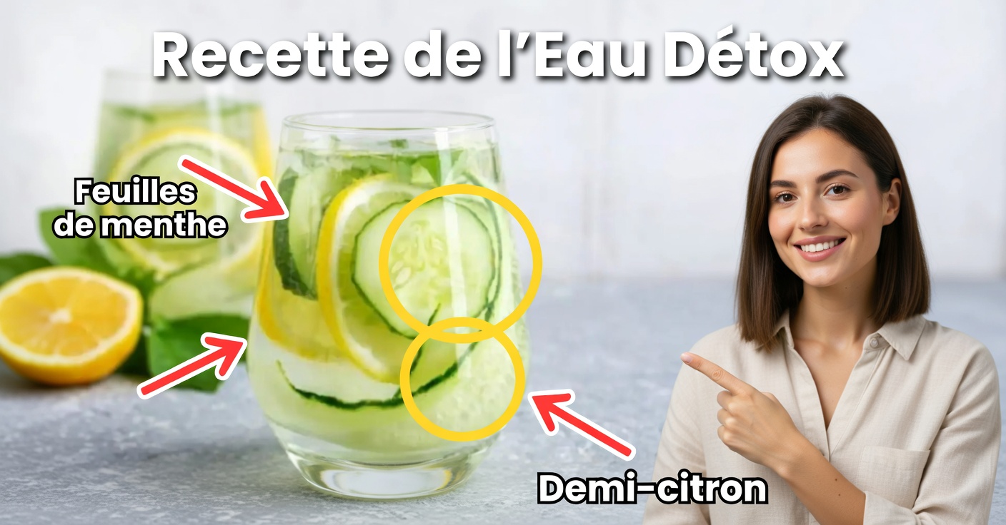 Eau au gingembre, au concombre et à la menthe : boisson curative quotidienne