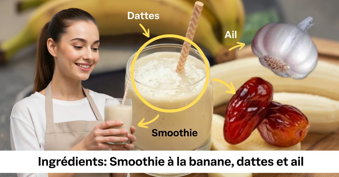 Smoothie banane-ail aux dattes : remède naturel pour votre santé