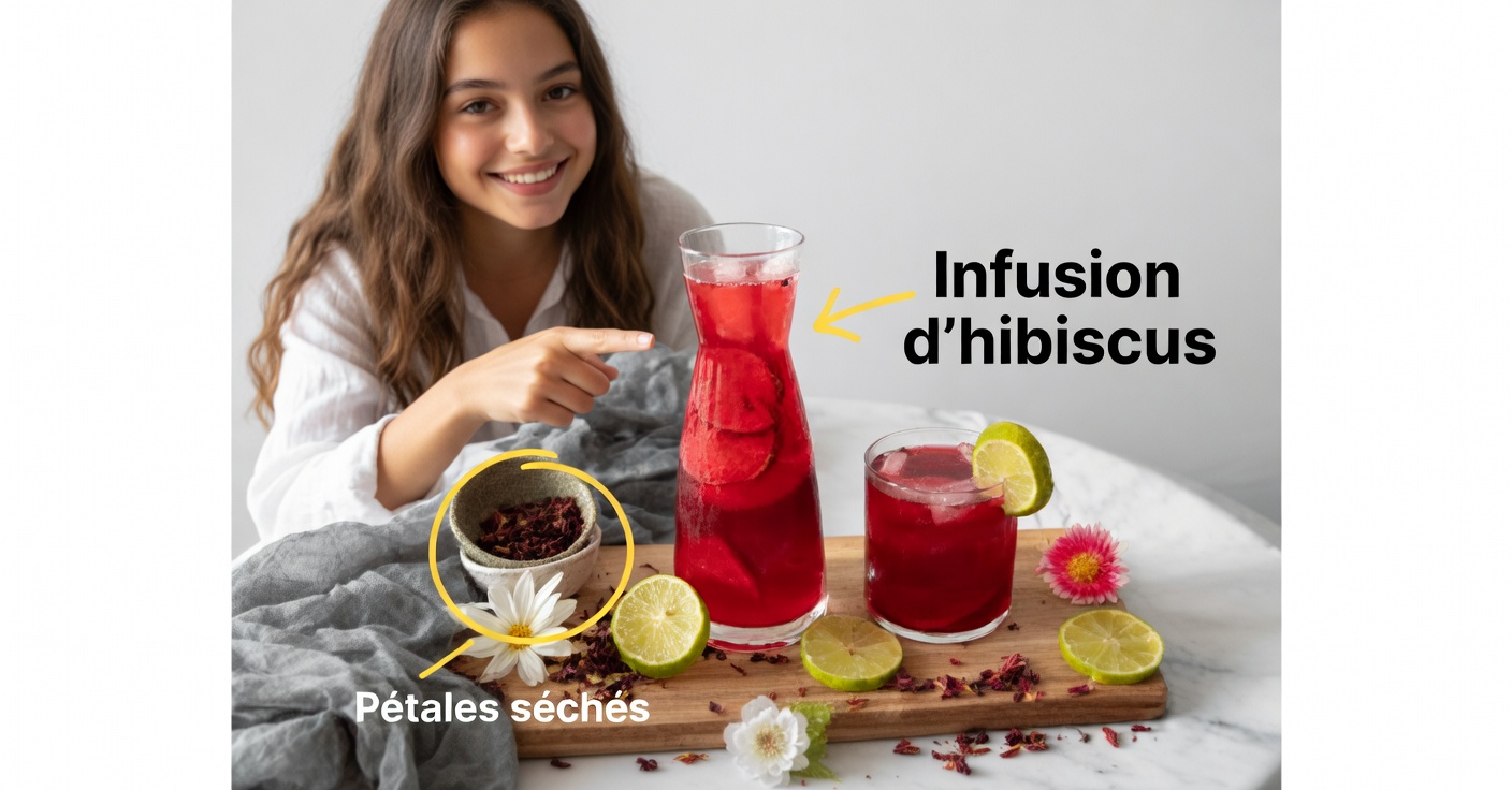 Tisane d’hibiscus au citron : la santé dans chaque tasse