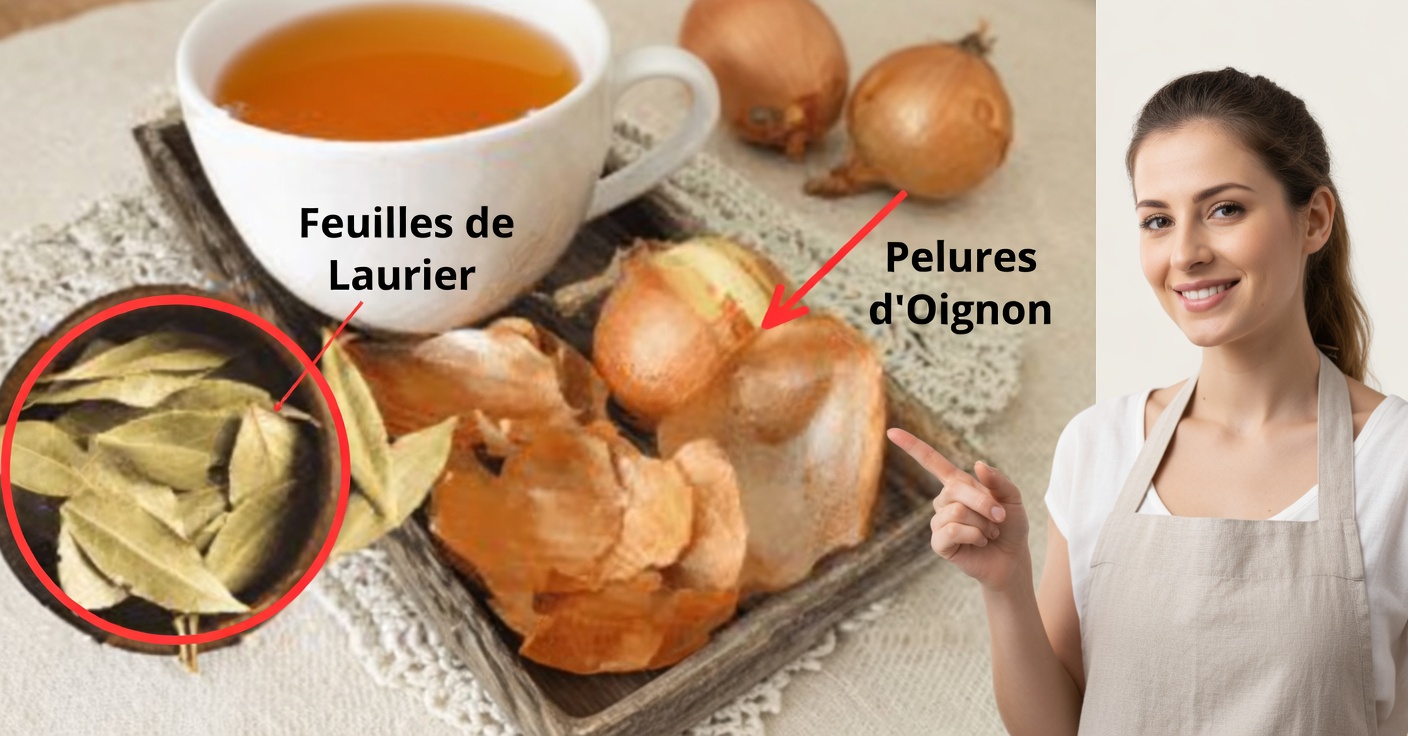 Infusion d’oignon et de laurier contre la toux