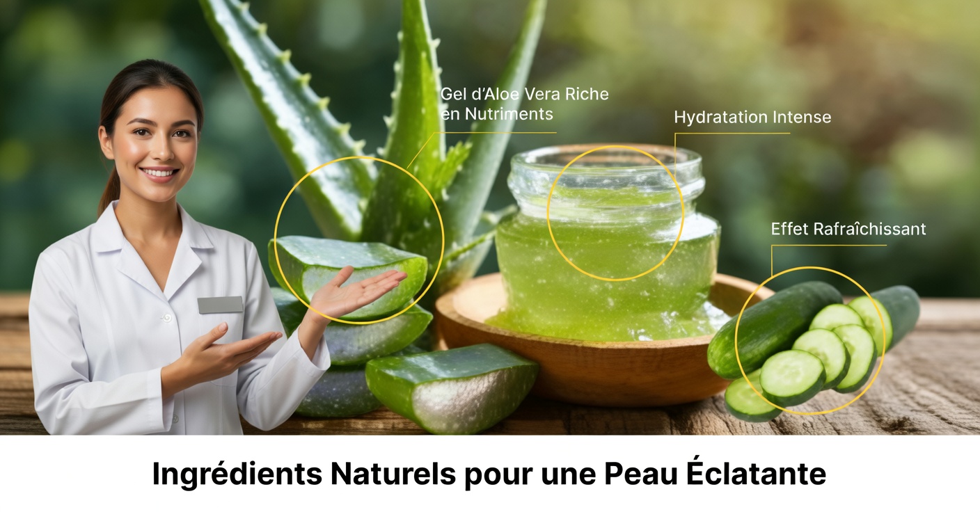 Masque au concombre et à l’aloe vera pour les taches