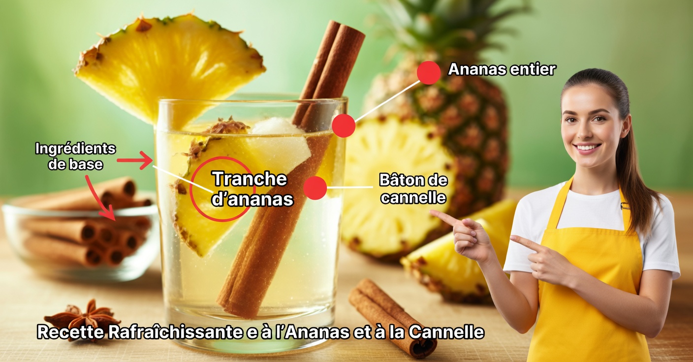 Eau d’ananas à la cannelle : une boisson rafraîchissante et saine