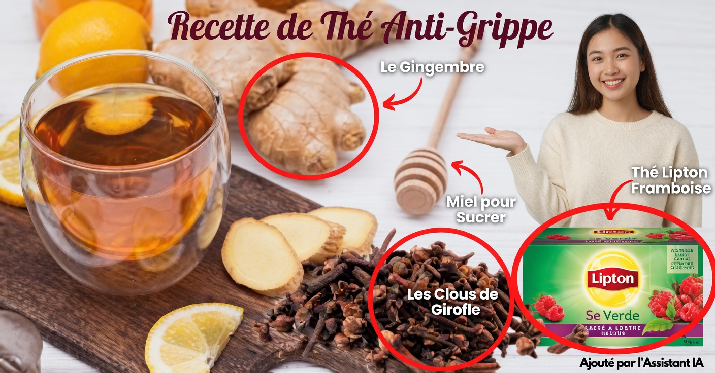 Thé au gingembre et au clou de girofle avec Lipton : infusion naturelle puissante