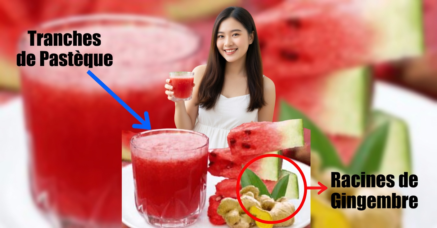 Jus de pastèque et de gingembre pour stimuler la vitalité en couple