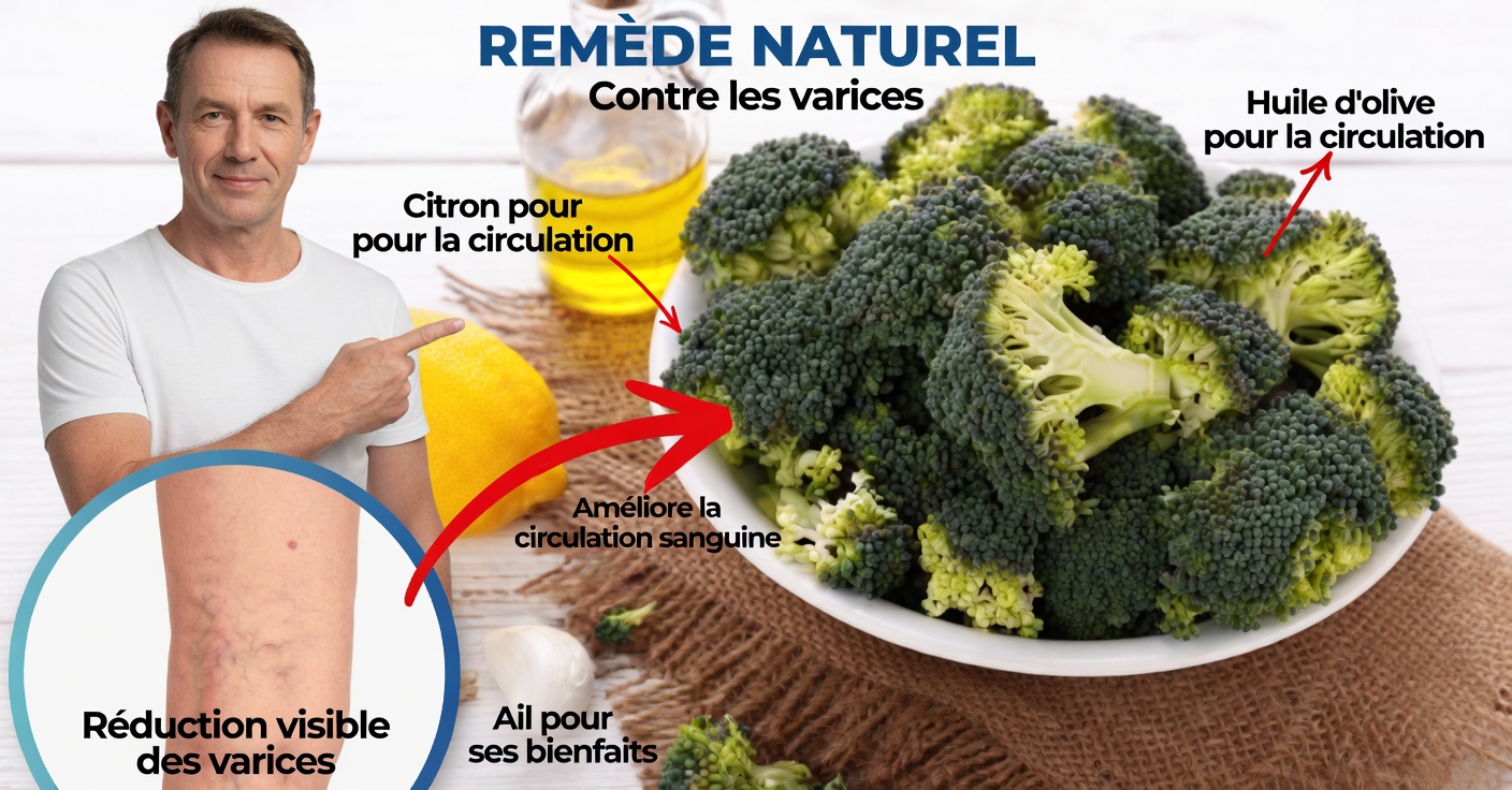 Jus naturel pour les varices au brocoli, miel et citron