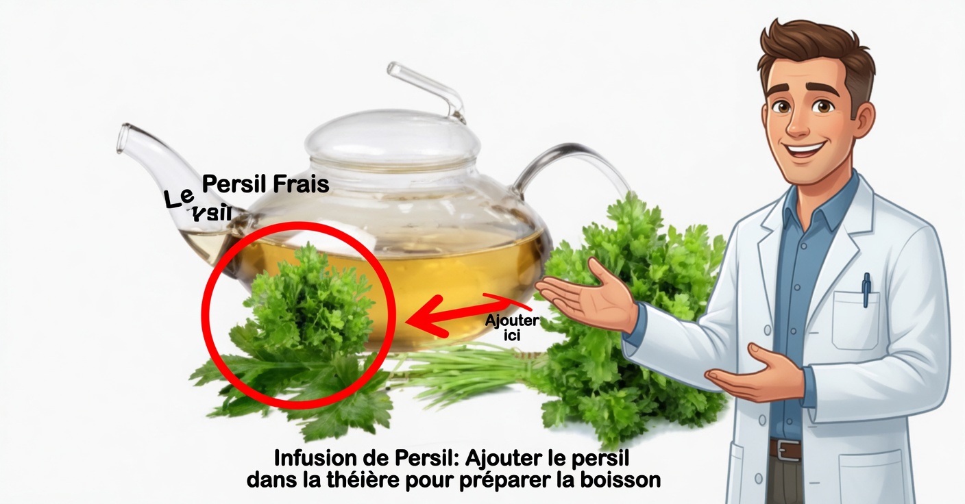 Tisane de persil pour désenflammer et éliminer les liquides