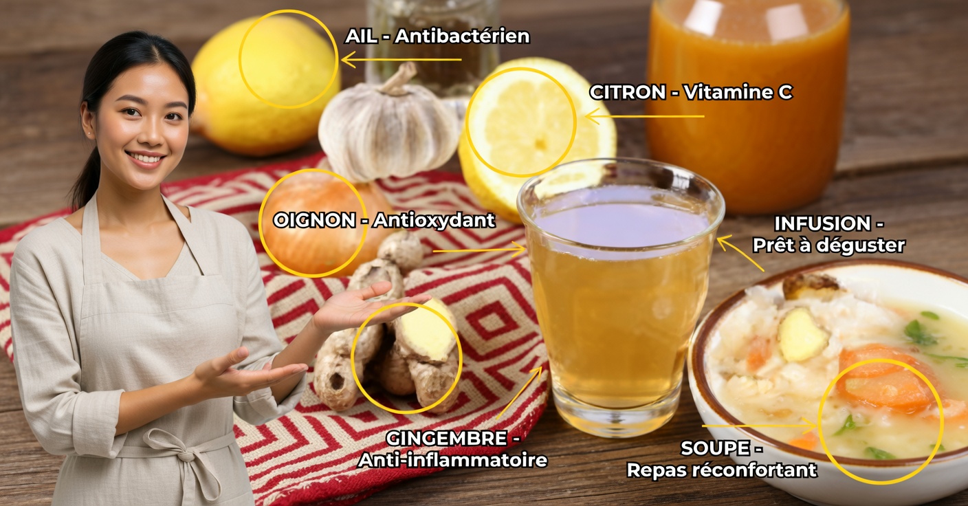 Boisson naturelle pour nettoyer les poumons et soulager les mucosités