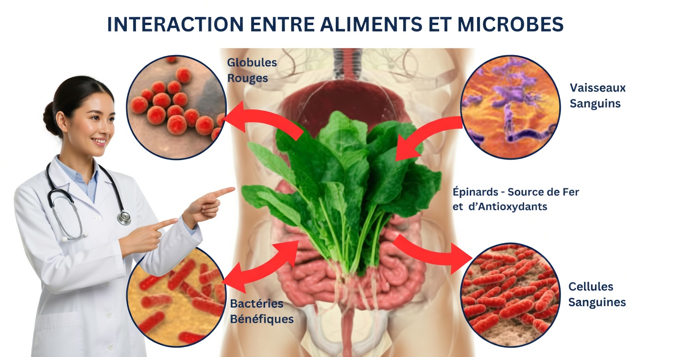 Épinards pour purifier l’intestin et éliminer les bactéries