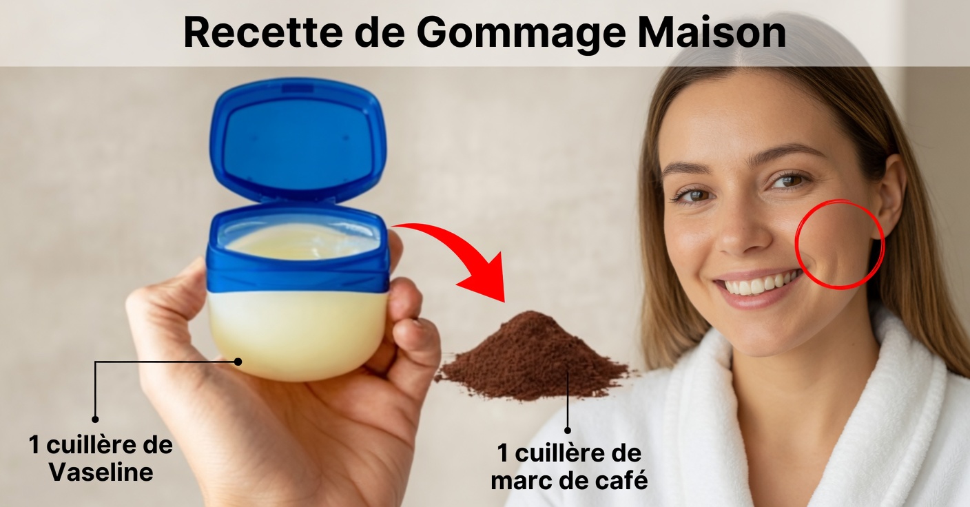 Vaseline et Café : Exfoliant naturel pour une peau douce