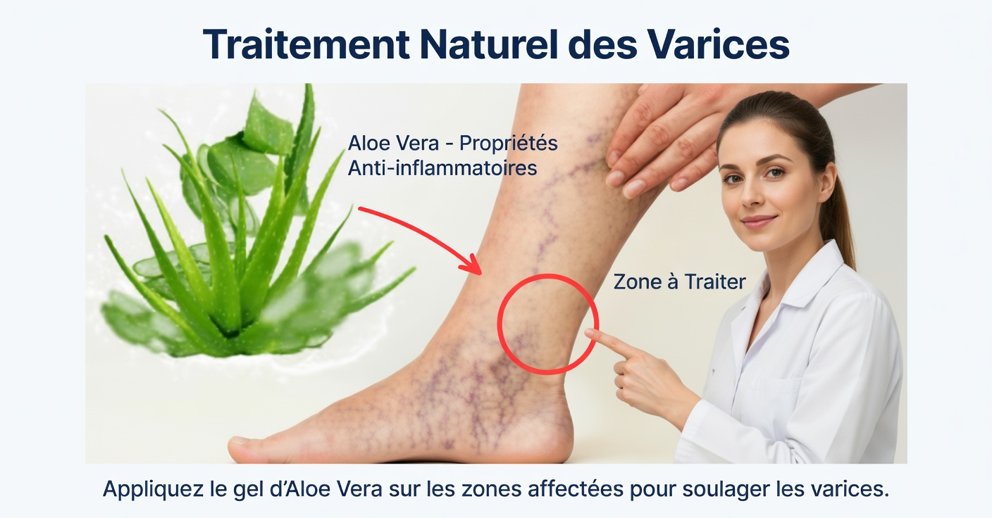 Aloe vera pour les varices et les jambes fatiguées : remède naturel