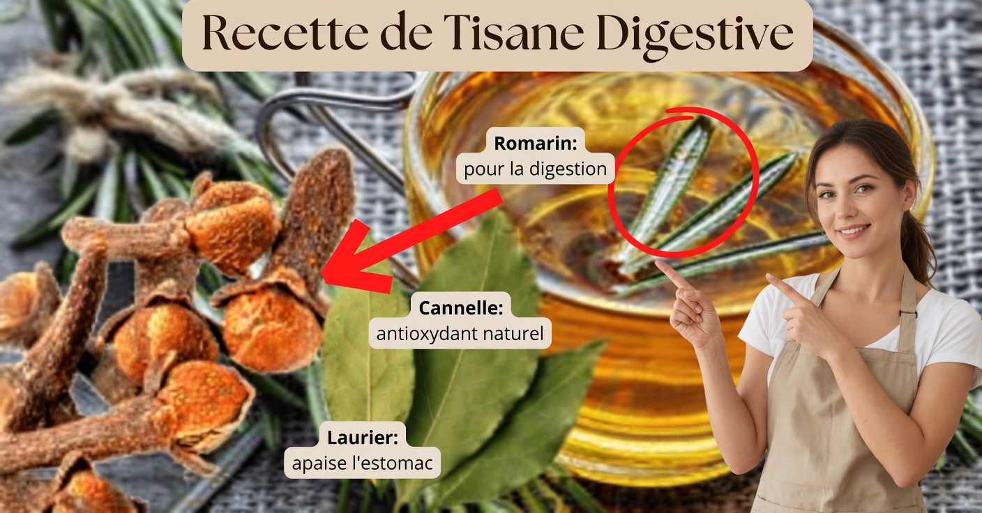 Infusion de laurier et de romarin pour la douleur aux genoux