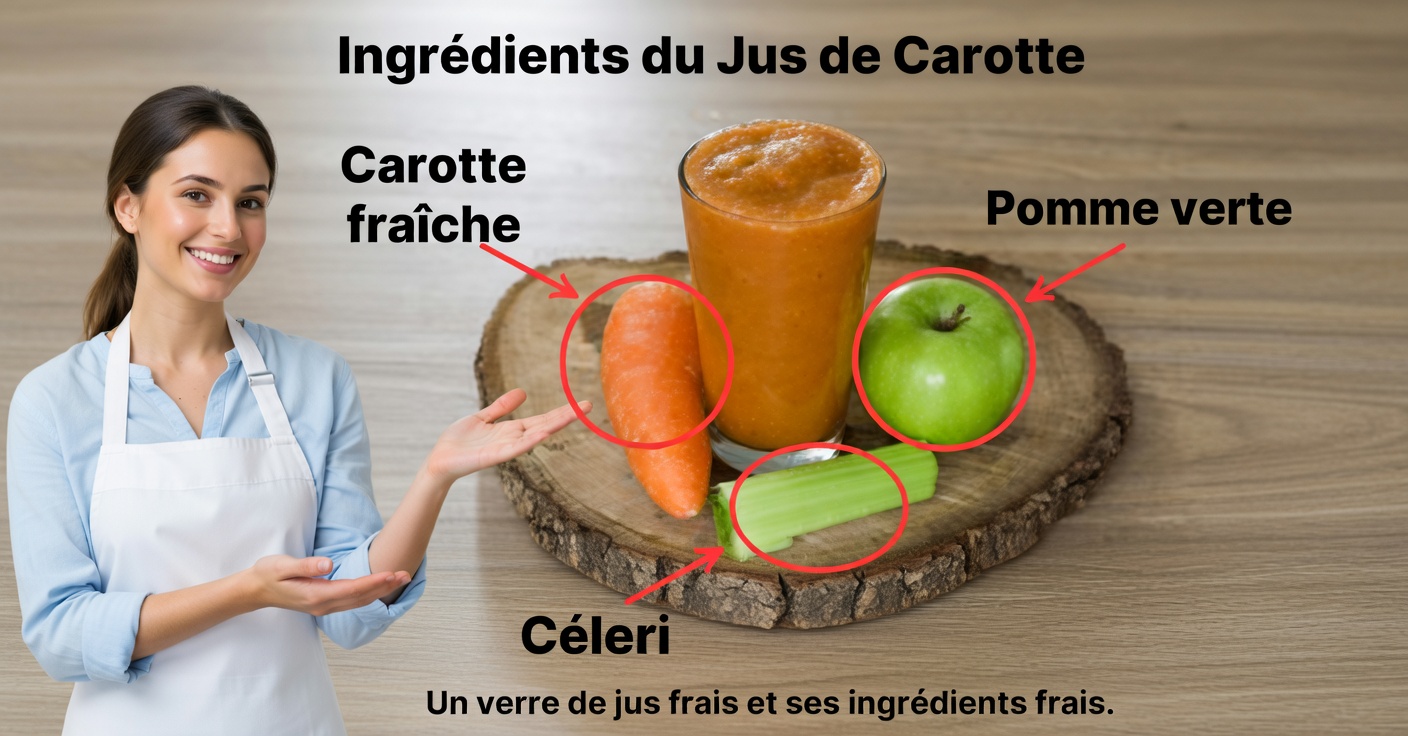 Jus de pomme de terre, pomme verte et carotte : soulagement naturel pour la gastrite