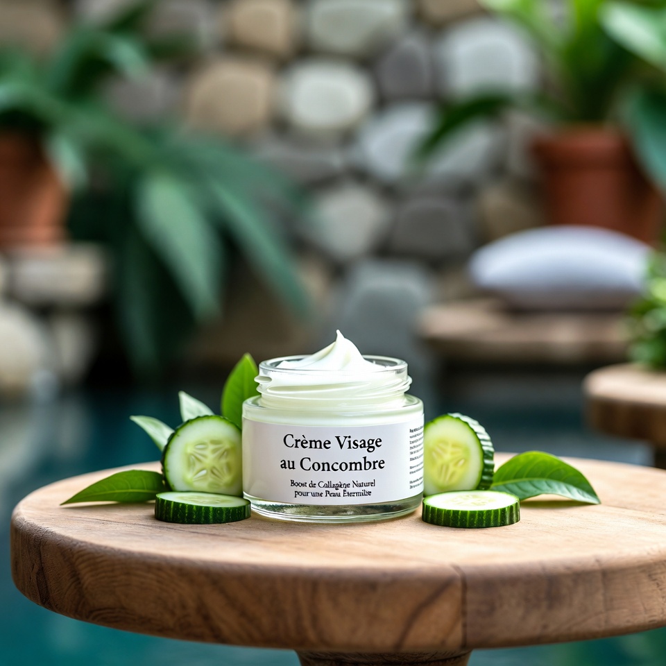 Crème Visage Régénérante au Concombre : Boost Naturel de Collagène pour une Peau Sans Âge