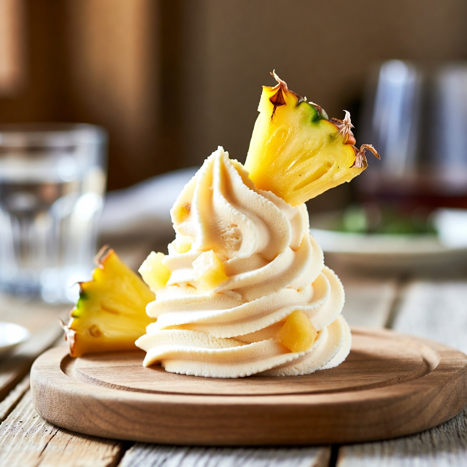 Crème glacée molle à l’ananas maison