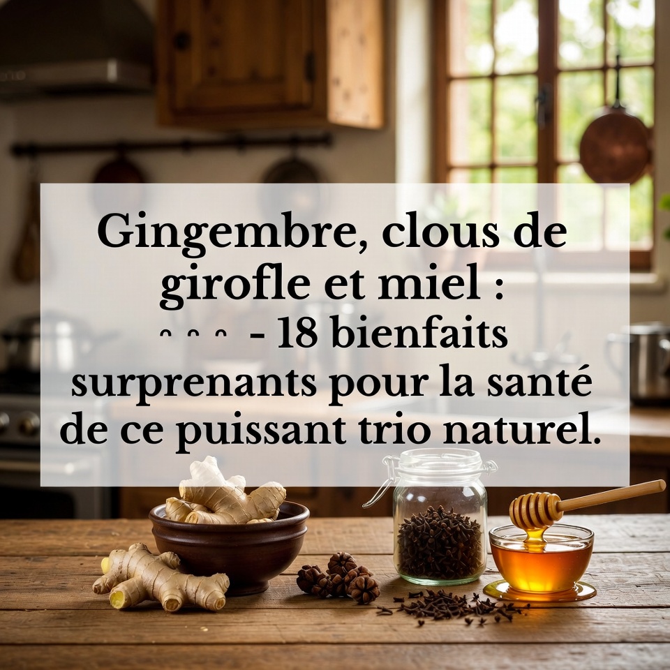 Gingembre, clous de girofle et miel : 18 bienfaits surprenants pour la santé de ce puissant trio naturel