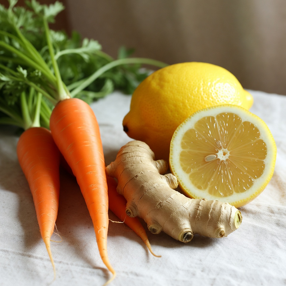 Le trio parfait pour la vue : carotte, gingembre et citron pour renforcer vos yeux