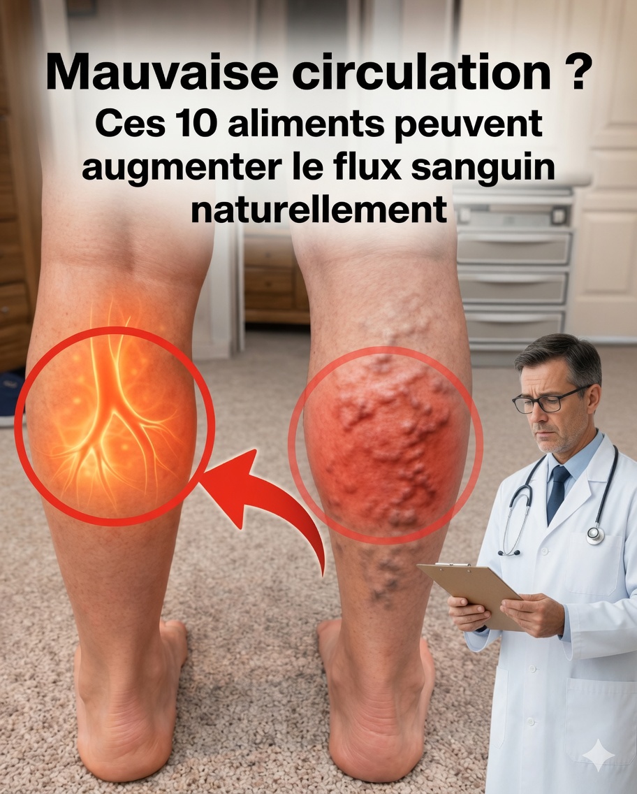 Mauvaise circulation dans les jambes et les pieds ? 10 aliments qui peuvent améliorer naturellement le flux sanguin