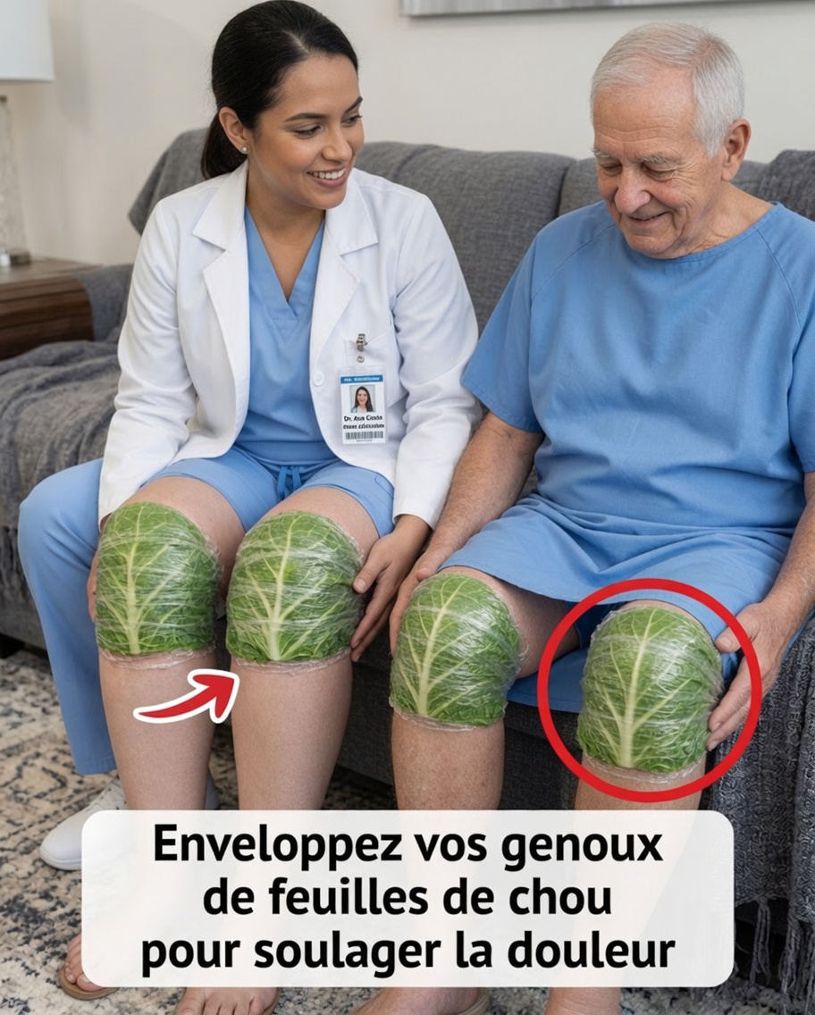Vous êtes-vous déjà demandé si une simple feuille de chou pouvait soulager l’inconfort aux genoux ?