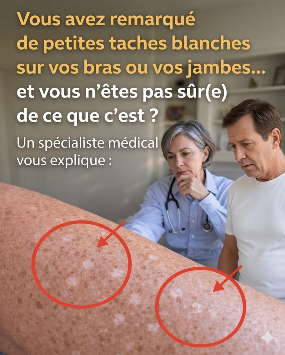 Avez-vous remarqué de petites taches blanches sur vos bras ou vos jambes… et vous ne savez pas ce que c’est ?
