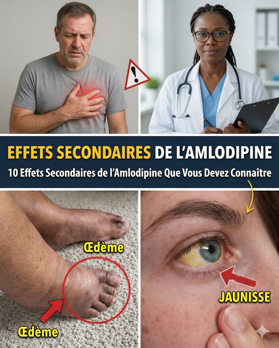 Découvrez les 12 effets secondaires les plus courants de l’amlodipine et comment les identifier