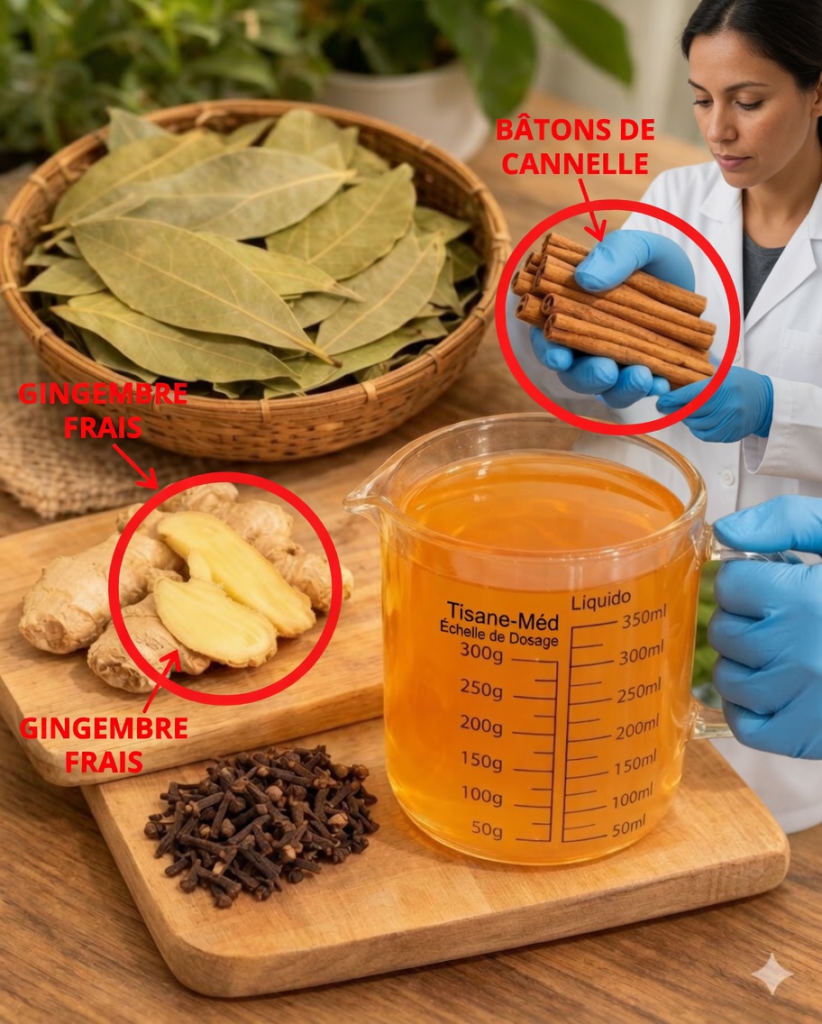 Découvrez le pouvoir apaisant du thé au gingembre, laurier, cannelle et clou de girofle