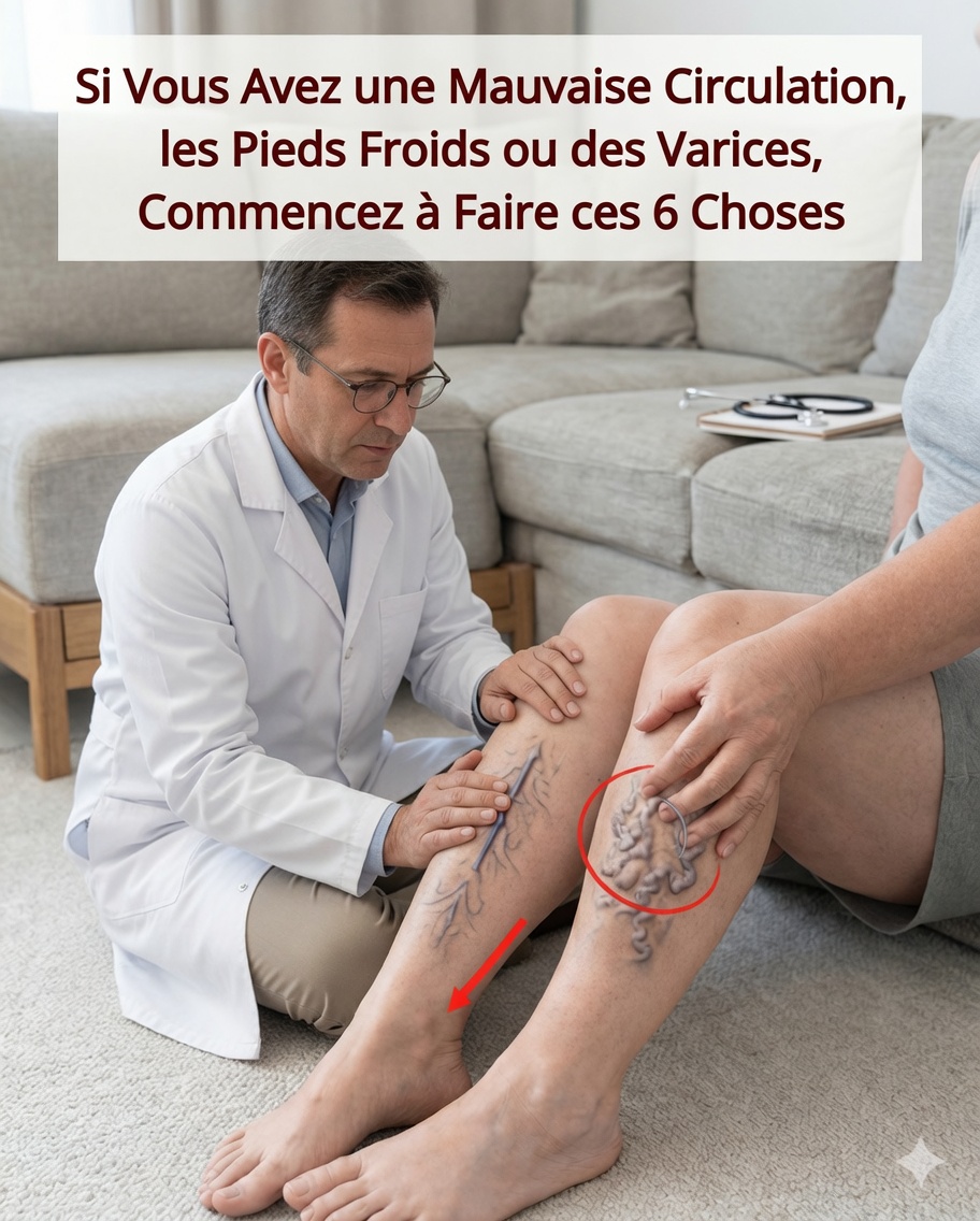 Si vous souffrez d’une mauvaise circulation, de pieds froids ou de varices, commencez à faire ces 6 choses