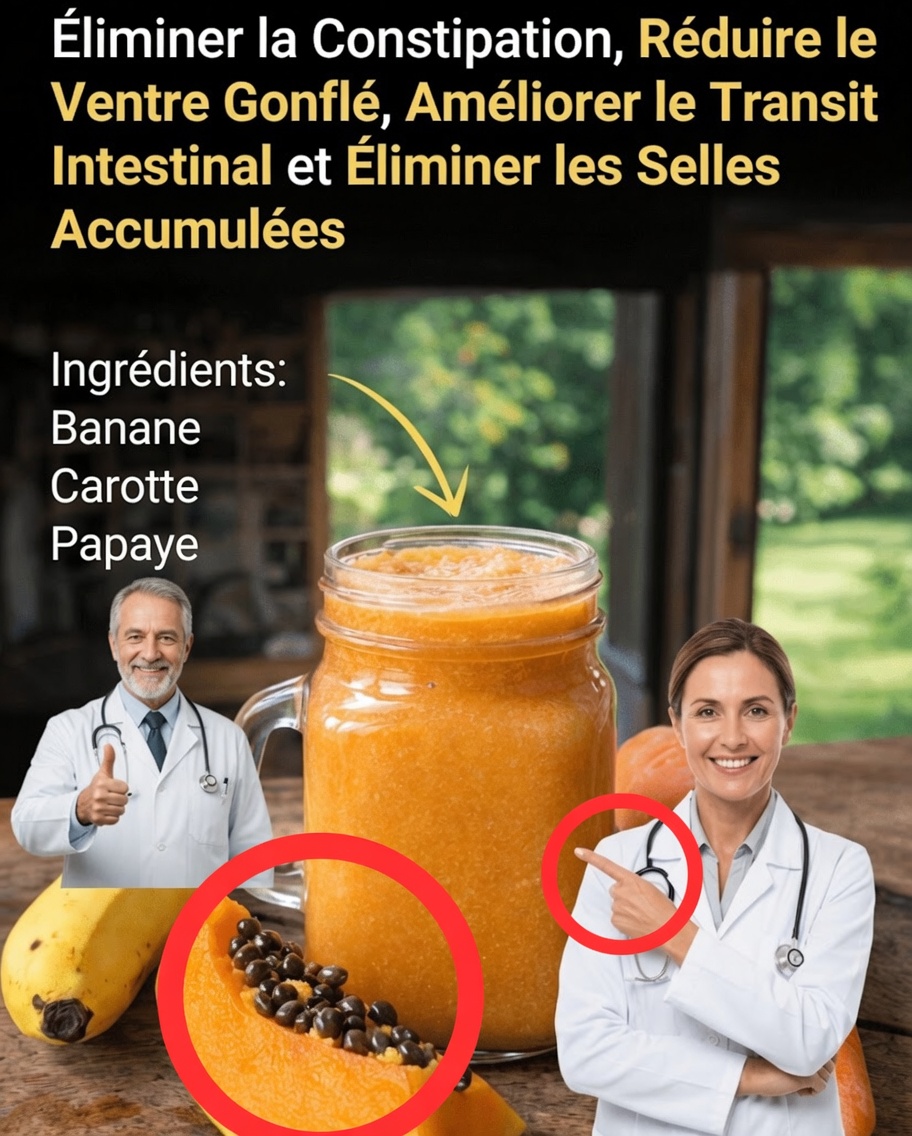 Comment faire un smoothie simple à la banane, à la carotte et à la papaye pour améliorer la digestion et le transit intestinal