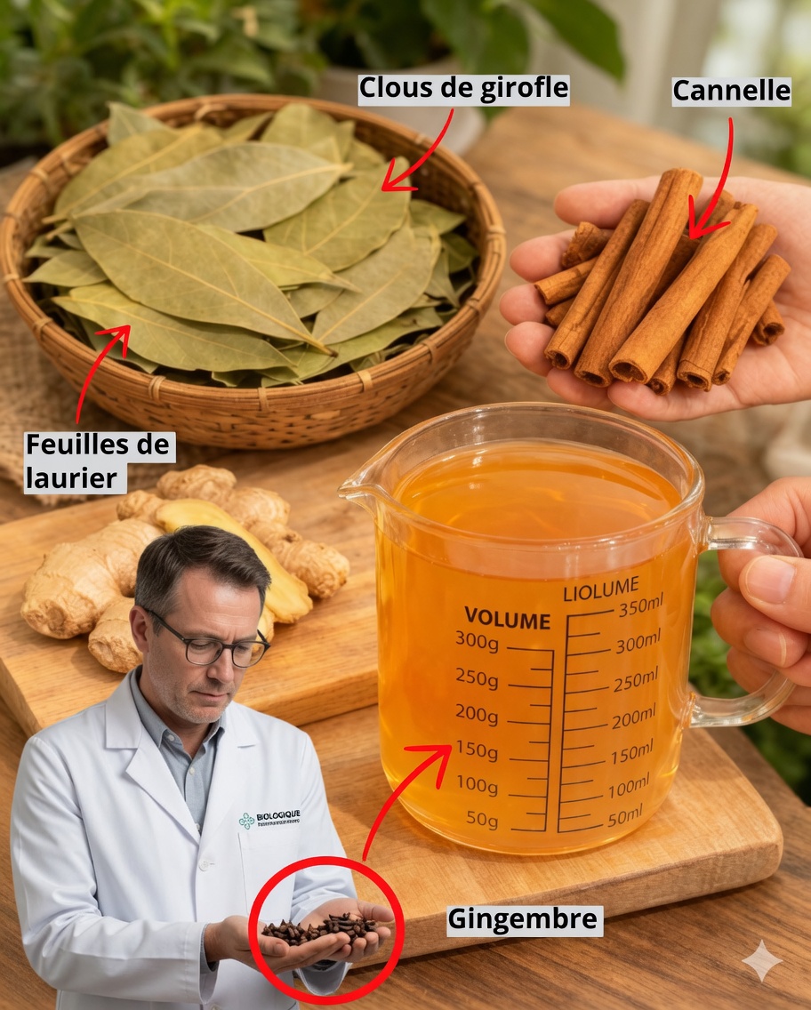 Découvrez le pouvoir apaisant du thé au gingembre, laurier, cannelle et clou de girofle