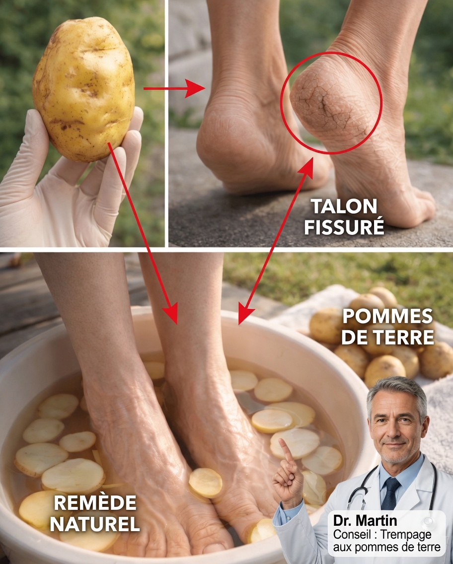 Une pomme de terre peut-elle aider à adoucir des talons secs et crevassés ? Une astuce maison surprenante qui vaut la peine d’être essayée