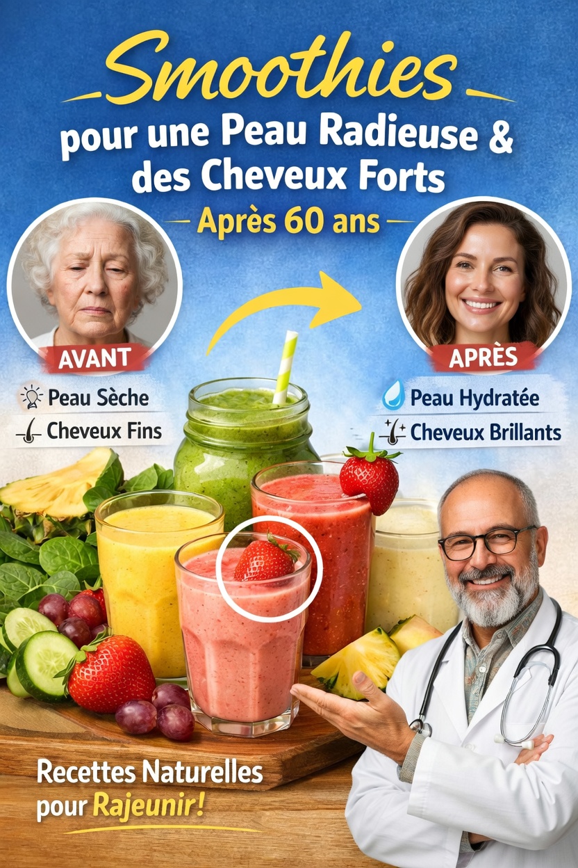 7 Recettes Simples de Smoothies Quotidiens pour Renforcer la Peau et les Cheveux Après 60 Ans