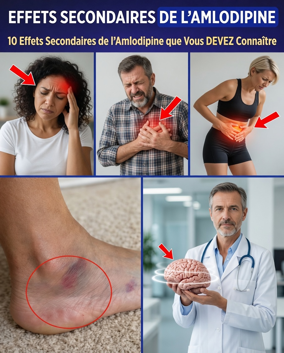 10 effets secondaires cachés de l’amlodipine que votre médecin pourrait ne pas mentionner