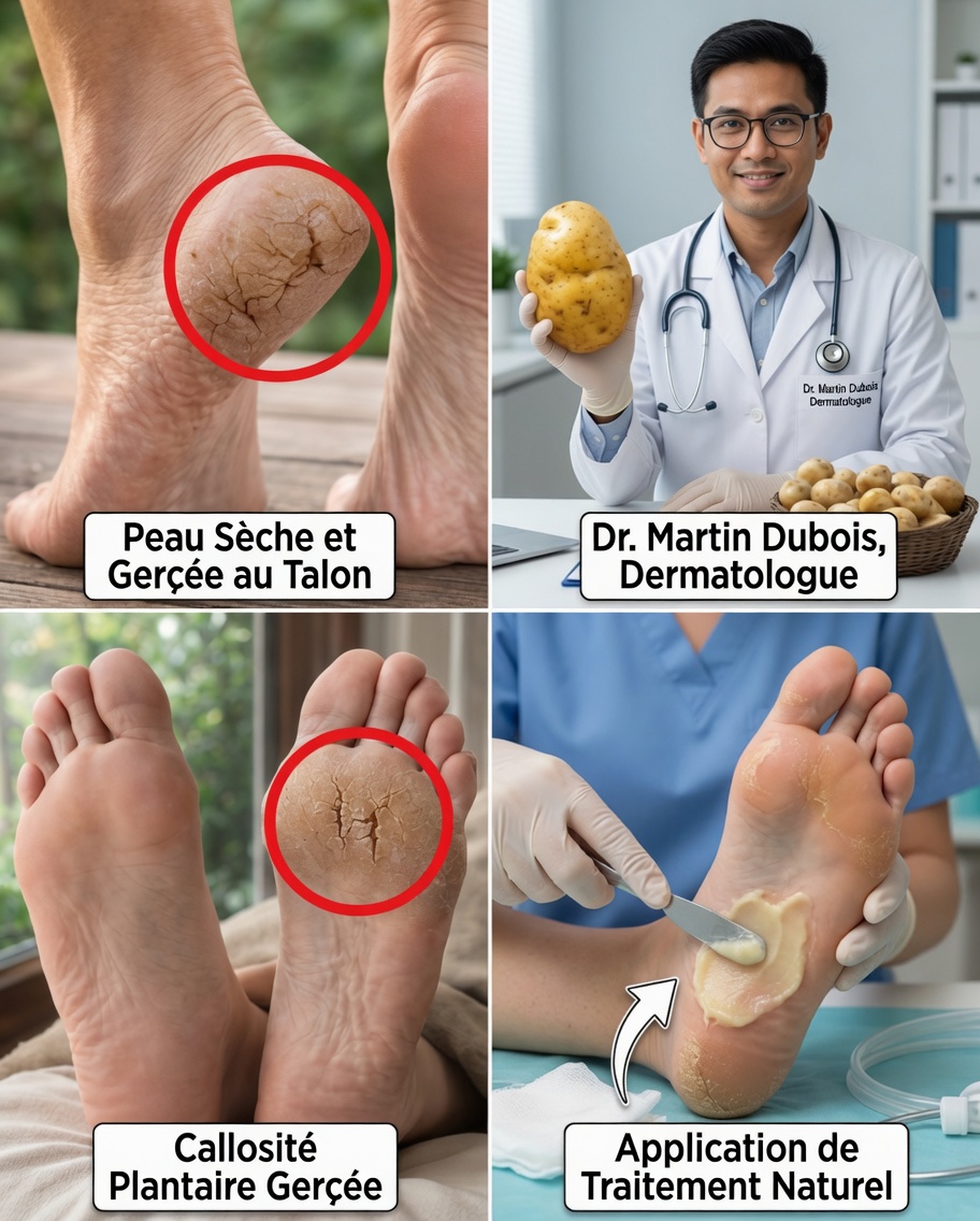 Une simple pomme de terre peut-elle aider à adoucir des talons secs et crevassés ? Une astuce surprenante de cuisine qui vaut la peine d’être essayée