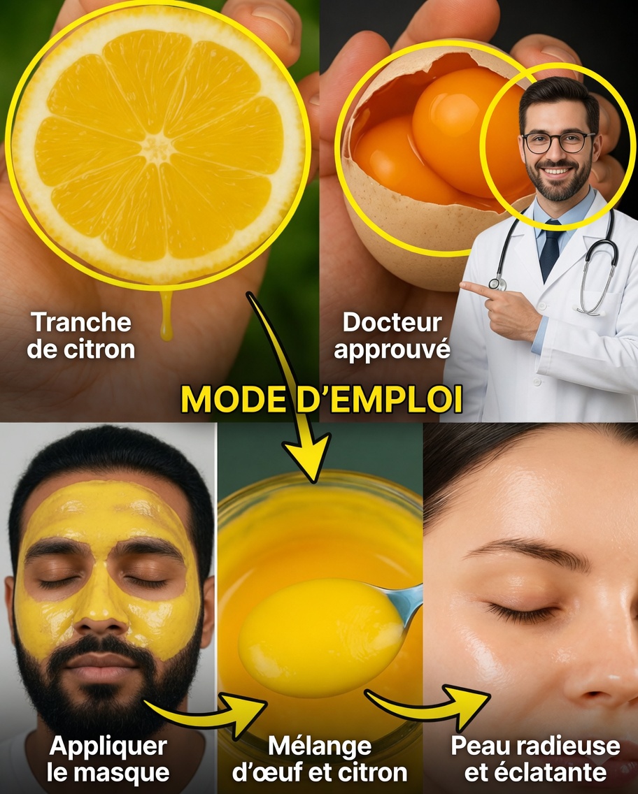Mélange de citron et d’œuf pour une peau naturellement jeune