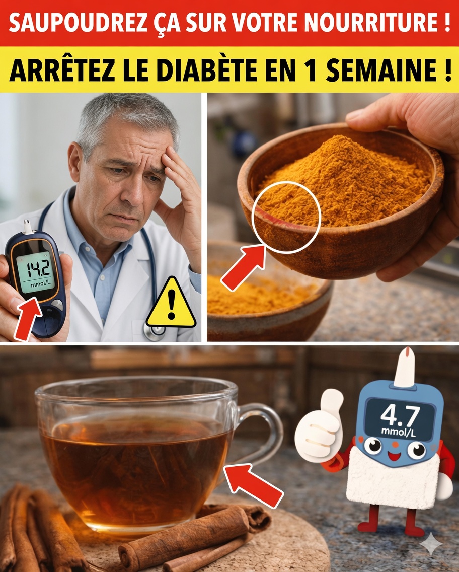 Plus de 60 ans ? Saupoudrez CECI tous les jours et aidez à stabiliser la glycémie en seulement 7 jours