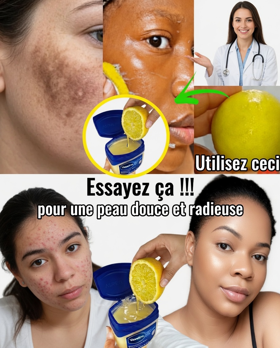 Vaseline et citron pour une peau plus claire et plus douce