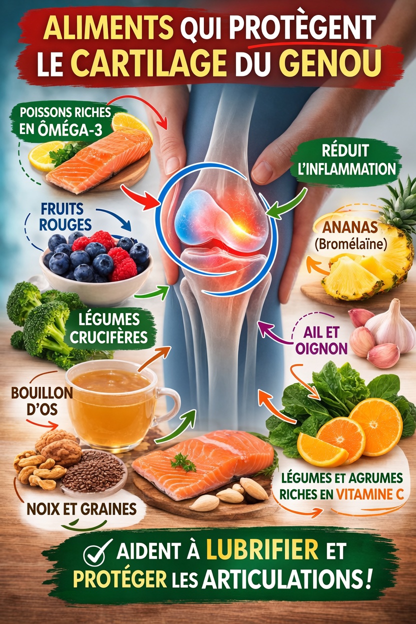 Aliments naturels pour soutenir la santé du cartilage du genou : protégez vos articulations intelligemment