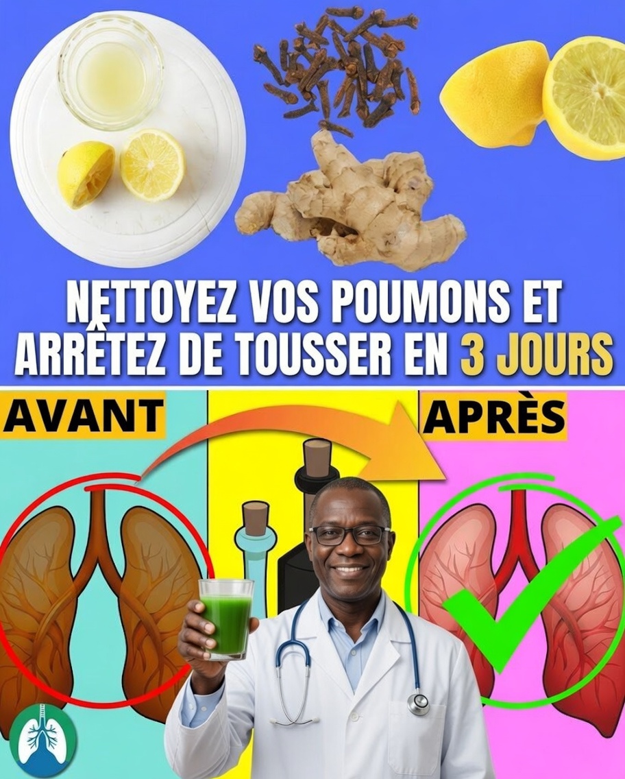 Nettoyez vos poumons et arrêtez de tousser en seulement 3 jours ! Recette naturelle contre la bronchite