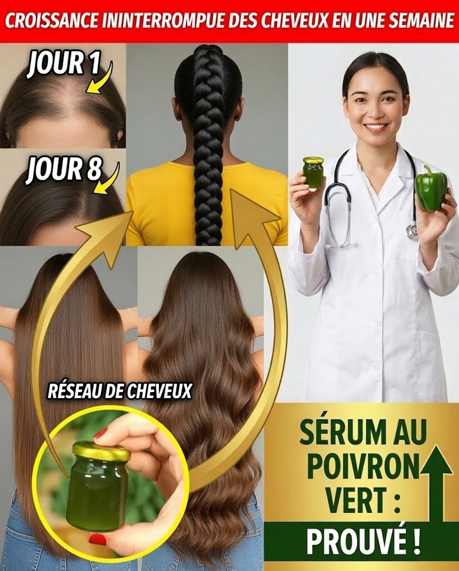 Le Secret du Poivre Vert : Réveillez une Pousse Capillaire Plus Rapide et Plus Volumineuse